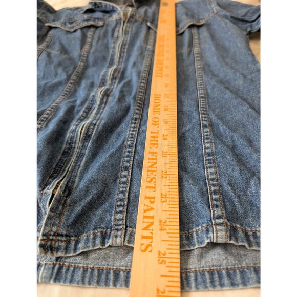 Vtg Jordache Denim Jacket | 80s Zip Front Trucker | Medium Wash - Picture 7 of 10
